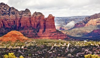 Neighborhood at the base of Coffee Pot Rock in Sedona, Arizona. Neighborhood at the base of Coffee Pot Rock in Sedona, Arizona.