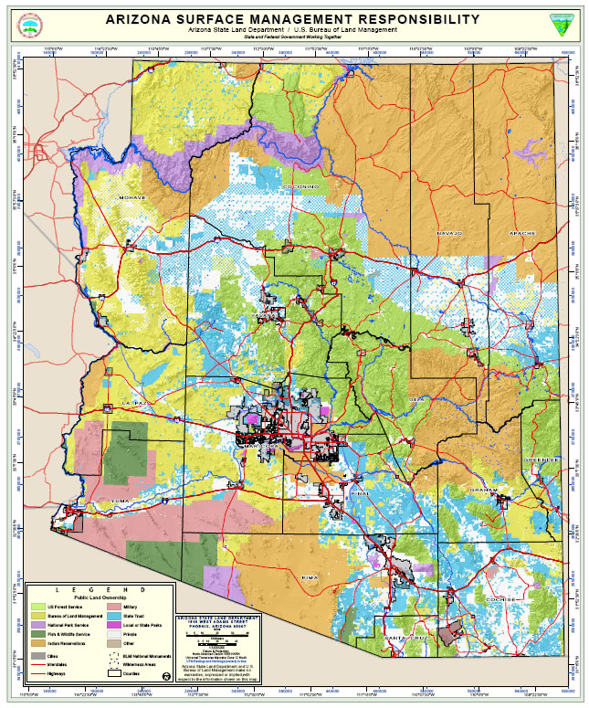 Map of State Lands in Arizona - ASLD