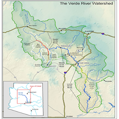 Verde River Watershed Map