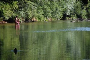 Photo Courtesy of Prescott Daily Courier, Joanna Dodder Nellans Children Wade in Sedona’s Oak Creek, a Tributary of the Verde River.